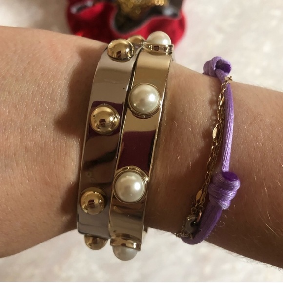 Tory Burch studded pearl bracelets - Picture 2 of 6